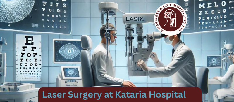 Experience laser surgery at Kataria Hospital to correct nearsightedness, farsightedness, and astigmatism, offering clear vision and freedom from glasses or contacts.